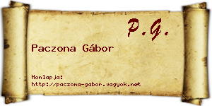 Paczona Gábor névjegykártya